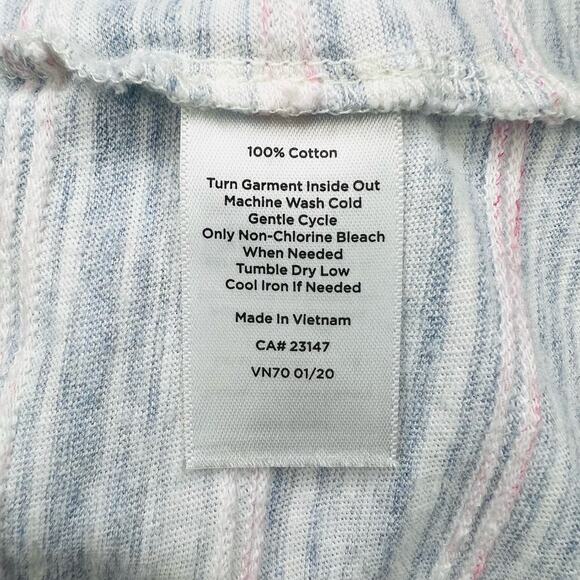 T by Talbots Striped Criss-Cross Back Athletic Cap Sleeve Top Size M - Picture 7 of 8